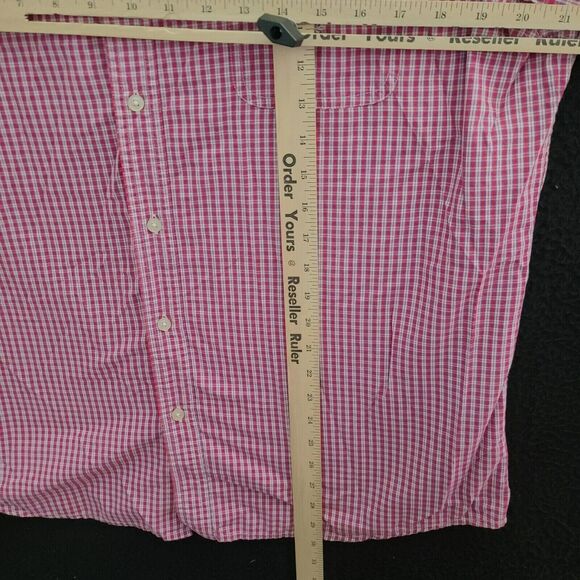 Chaps Custom Fit Mens Button Down Shirt Multicolor Size XXL Cotton Blend Logo - Picture 4 of 11